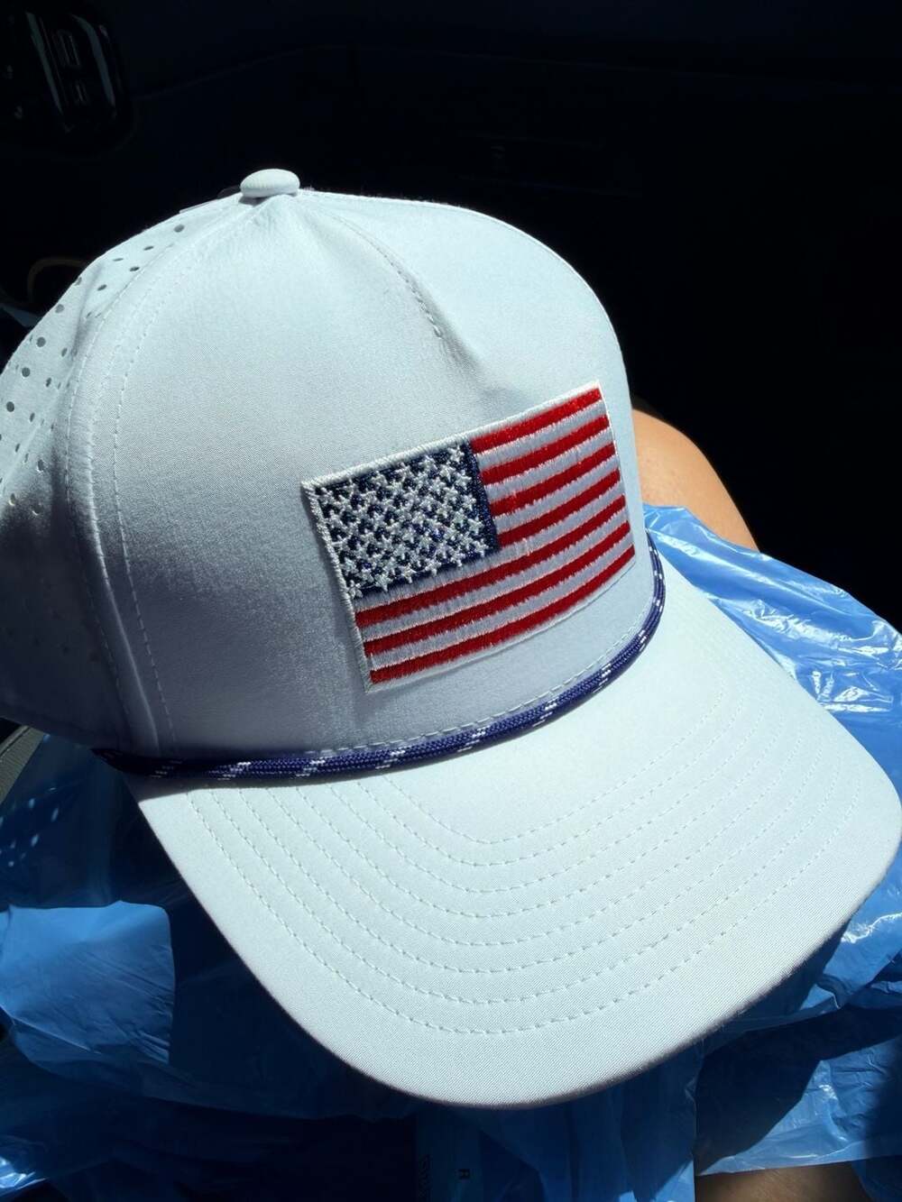 Pugs America 250th Anniversary USA Flag Performance Trucker Hat